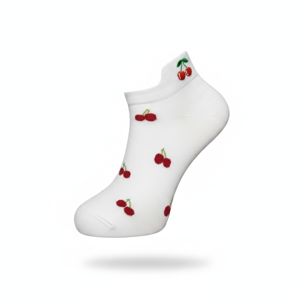 Tobillera Cerezas Bordada